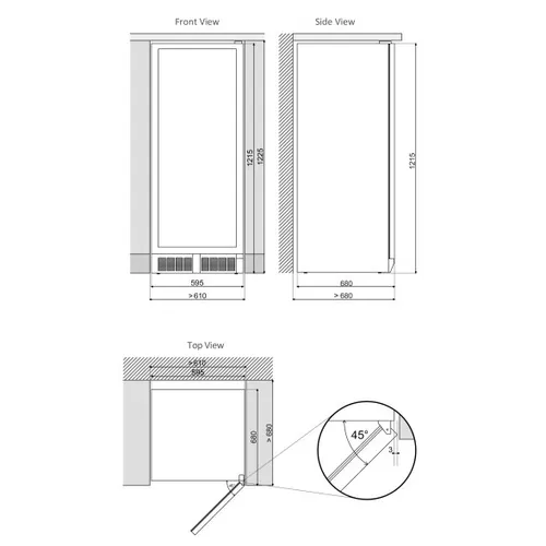 DX70258SS DUNAVOX Wijnkoelkast