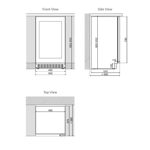 DAUF38100DBTO DUNAVOX Wijnkoelkast