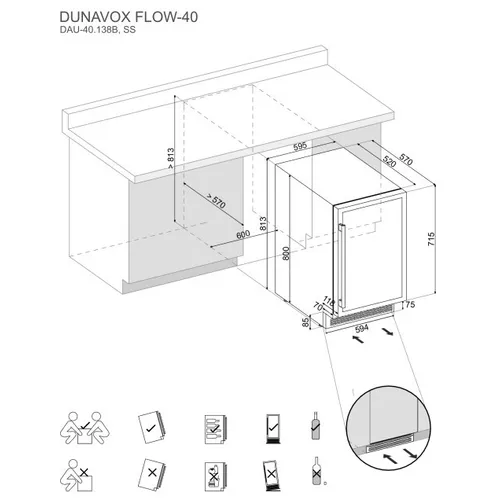 DAUF40138B DUNAVOX Wijnkoelkast