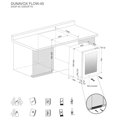 DAUF45125DOPTO DUNAVOX Wijnkoelkast