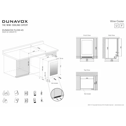 DAUF45125DOPTO DUNAVOX Wijnkoelkast