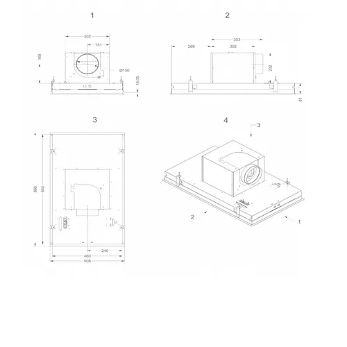 6831 NOVY Plafond afzuigkap