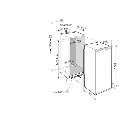 IRBAD517120617 LIEBHERR Inbouw koelkast vanaf 178 cm