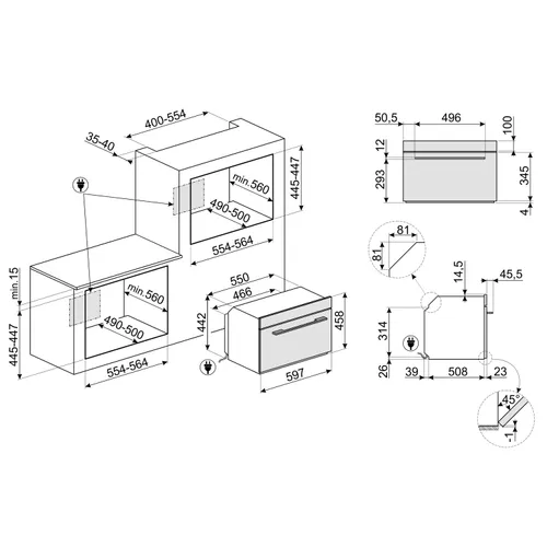 SO4302S3X SMEG Stoomoven