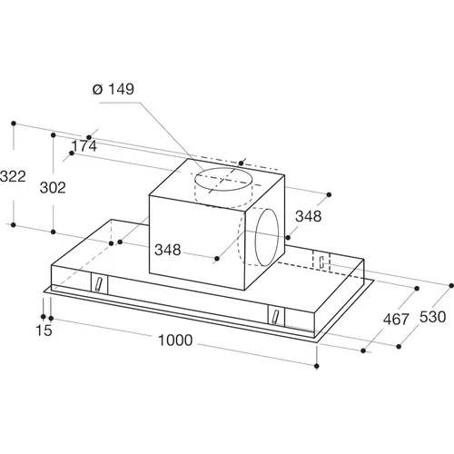 UEI102FLRX WHIRLPOOL Inbouwunit (motorloos)