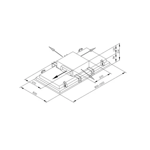 VENTO120W SENZANOME Plafond afzuigkap