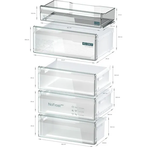KG49NXXCF SIEMENS Vrijstaande koel-vries combinatie