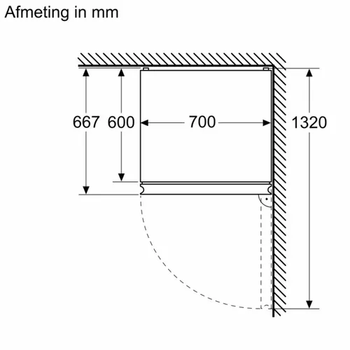 KG49NXXCF SIEMENS Vrijstaande koel-vries combinatie