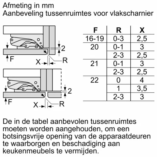KI21R2FE0 SIEMENS Inbouw koelkast t/m 88 cm