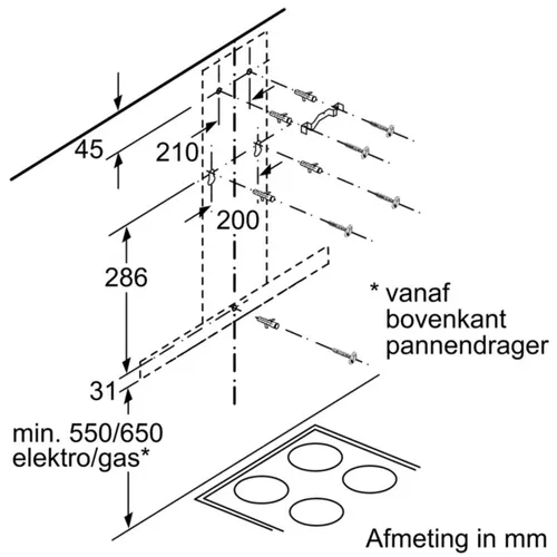 DWB96DM65 BOSCH Wandschouw afzuigkap