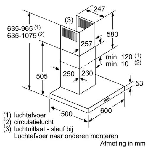 DWB66BC60 BOSCH Wandschouw afzuigkap