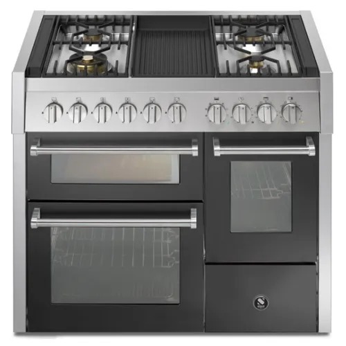 GQ10SFF4BAN STEEL Fornuis 100 cm