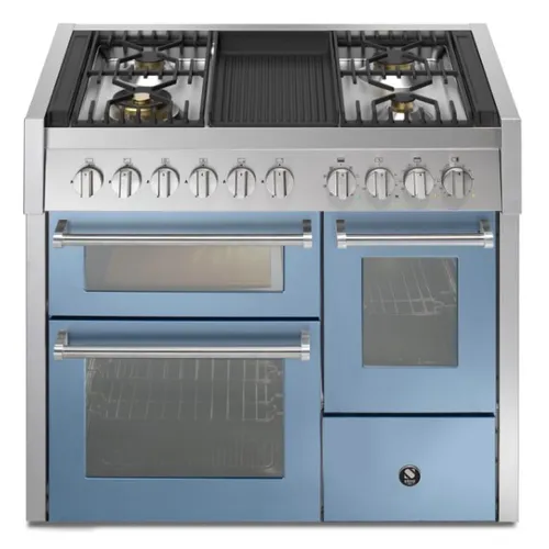 GQ10SFF4BCE STEEL Fornuis 100 cm