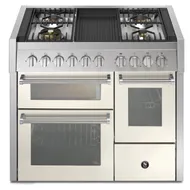 GQ10SFF4BNA STEEL Fornuis 100 cm