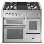 GQ10SFF4BSS STEEL Fornuis 100 cm