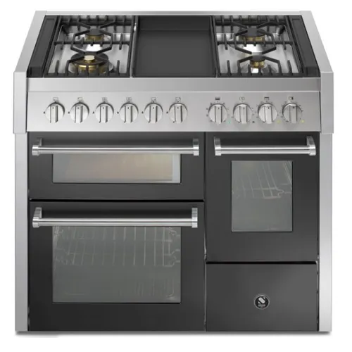 GQ10SFF4TAN STEEL Fornuis 100 cm