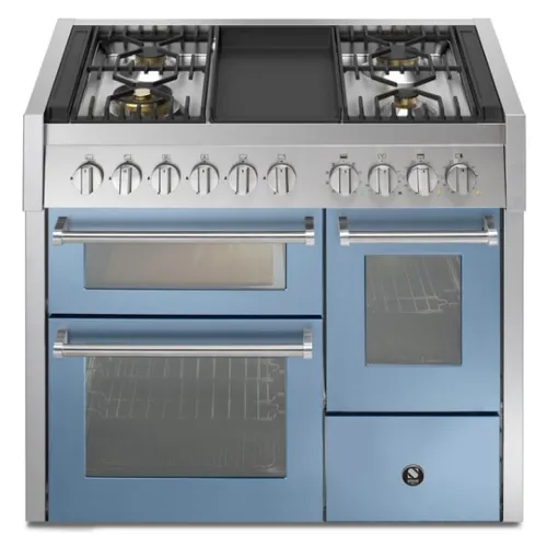 GQ10SFF4TCE STEEL Fornuis 100 cm
