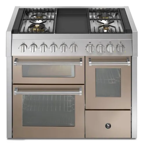 GQ10SFF4TSA STEEL Fornuis 100 cm