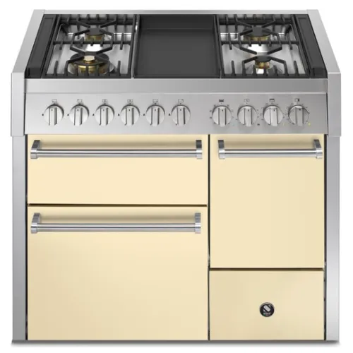 GQ10SFFD4TCR STEEL Fornuis 100 cm