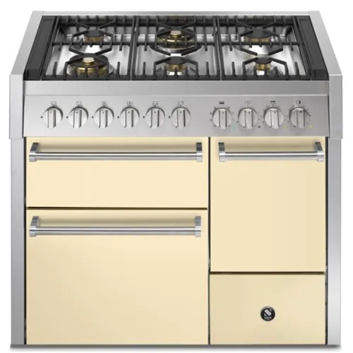 GQ10SFFD6WCR STEEL Fornuis 100 cm