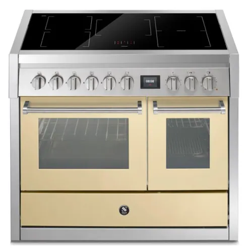 GQ10SF5FICR STEEL Fornuis 100 cm