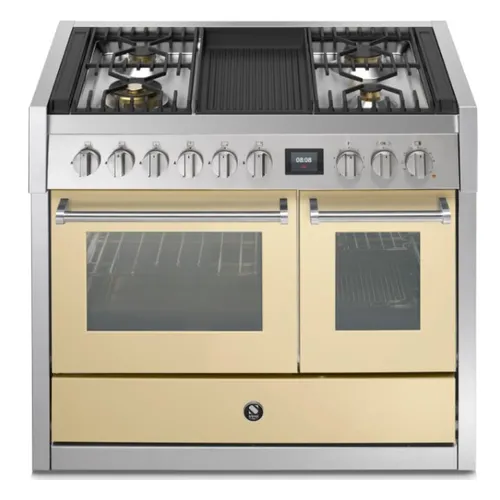 GQ10SF4BCR STEEL Fornuis 100 cm