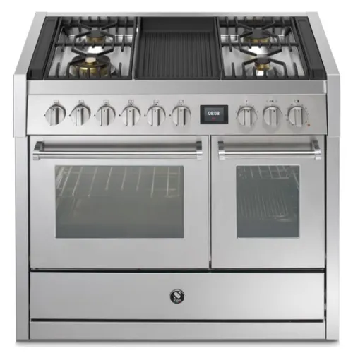 GQ10SF4BSS STEEL Fornuis 100 cm