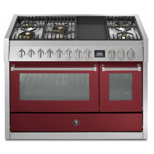 GQ12SF4TMBR STEEL Fornuis 120 cm