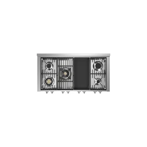 GQ12SF4TMNA STEEL Fornuis 120 cm