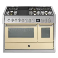 GQ12SF6BCR STEEL Fornuis 120 cm