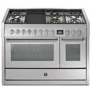 GQ12SF6BSS STEEL Fornuis 120 cm