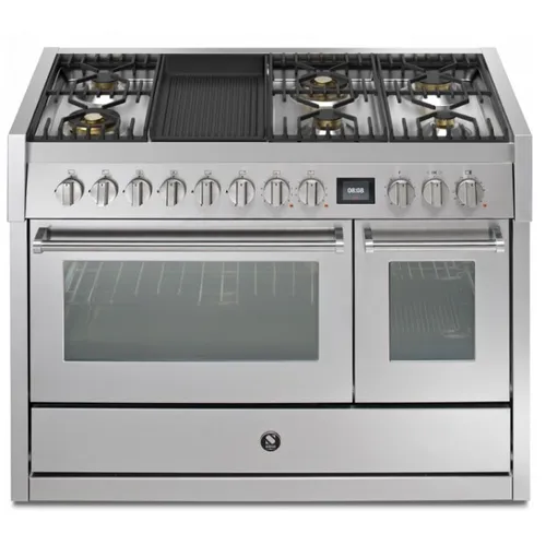 GQ12SF6BSS STEEL Fornuis 120 cm