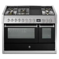 GQ12SF4BMBA STEEL Fornuis 120 cm