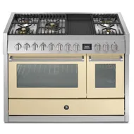 GQ12SF4BMCR STEEL Fornuis 120 cm
