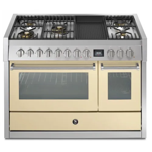 GQ12SF4BMCR STEEL Fornuis 120 cm