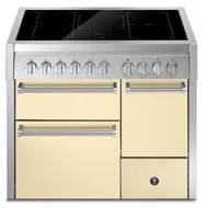 GQ10SFFD5FICR STEEL Fornuis 100 cm