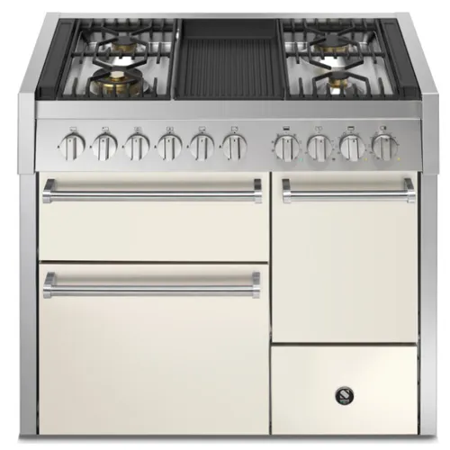 GQ10SFFD4BNA STEEL Fornuis 100 cm