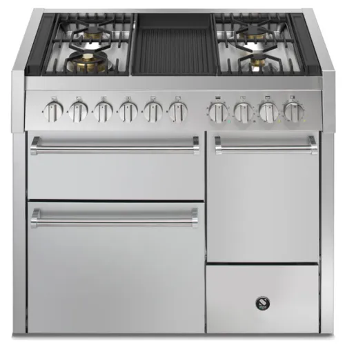 GQ10SFFD4BSS STEEL Fornuis 100 cm