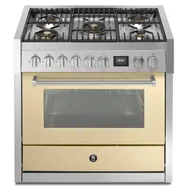 GQ9S4MCR STEEL Fornuis 90 cm