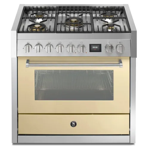GQ9S4MCR STEEL Fornuis 90 cm