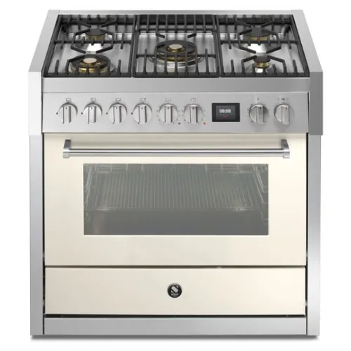GQ9S4MNA STEEL Fornuis 90 cm