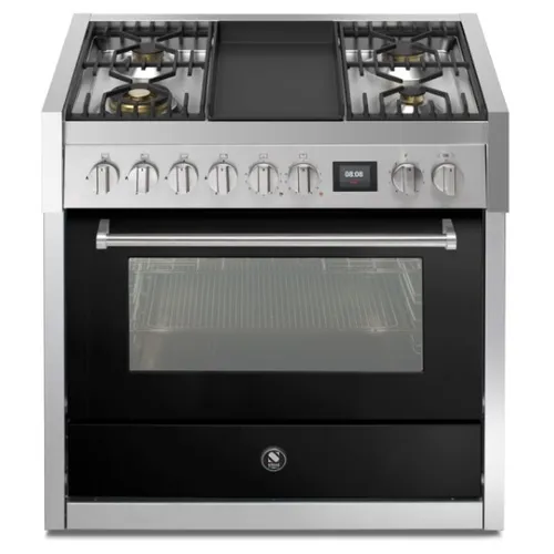 GQ9S4TBA STEEL Fornuis 90 cm