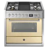 GQ9S4TCR STEEL Fornuis 90 cm