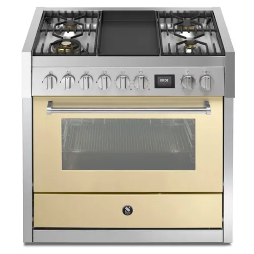 GQ9S4TCR STEEL Fornuis 90 cm