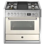 GQ9S4TNA STEEL Fornuis 90 cm