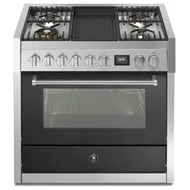 GQ9S4BAN STEEL Fornuis 90 cm