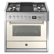 GQ9S4BNA STEEL Fornuis 90 cm