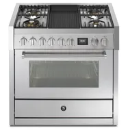 GQ9S4BSS STEEL Fornuis 90 cm