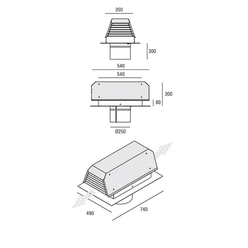 GEC300F ABK INNOVENT Externe motor tbv afzuiging