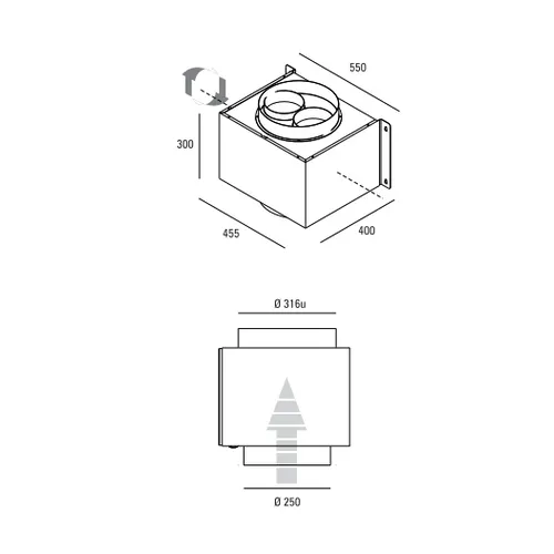 GEC300B ABK INNOVENT Externe motor tbv afzuiging